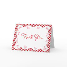 Italiaans thema rood geruit bruidsfeest