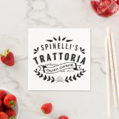 Italiaans Trattoria Personalized Restaurant Logo Servetten (Insitu)