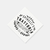 Italiaans Trattoria Personalized Restaurant Logo Servetten (Hoek)