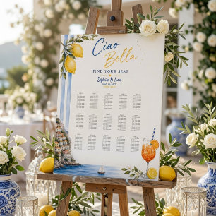 Italiaans trouwzaalstoel Arrangement Amalfi Kust  Poster