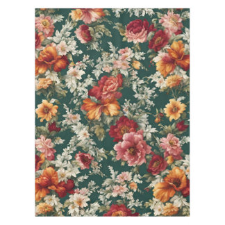 Italiaans Uitstekend, delicate bloemen met groen Tafelkleed