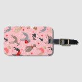 Italiaans Valentijn Patroon Bagagelabel (Voorkant (horizontaal))