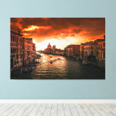 Italiaans Venice Grand Canvas Afdrukken (Insitu (Houten vloer))