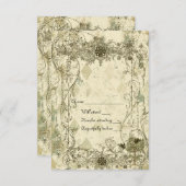  Italiaans Verdigris rsvp met enveloppen (Voorkant / Achterkant)