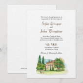 Italiaans Villa Waterverf Bruiloft Ultra papier Kaart (Voorkant / Achterkant)
