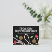 Italiaans Visitekaartje van het restaurant van Tru (Staand voorkant)