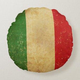 Italiaans vlag Grunge ontwerp Rond Kussen