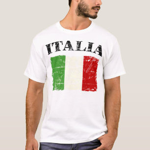 Italiaans  Vlag Italië Retro Banner Vaandel T-shirt
