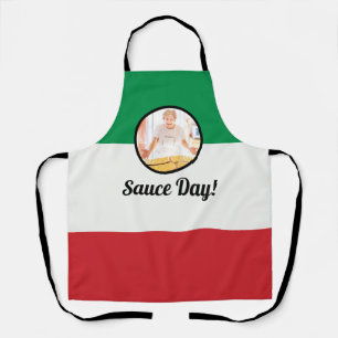 Italiaans vlag Nonna Custom Photo Sauce Day Schort