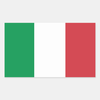 Italiaans Vlag Rechthoek Glanzende Stickers