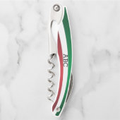 Italiaans vlaggenmonogram kurkentrekker (Voorkant)