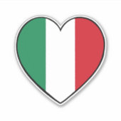 Italiaans vlaghart sticker (Voorkant)
