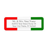 Italiaans Vlagrestaurant Etiket (Voorkant)