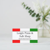 Italiaans Vlagrestaurant Visitekaartje (Staand voorkant)