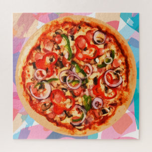 Italiaans voedsel Pizza Pie uitdagend Legpuzzel