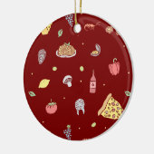 Italiaans voedselpatroon. Naadloze Italiaanse voed Keramisch Ornament (Links)