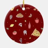 Italiaans voedselpatroon. Naadloze Italiaanse voed Keramisch Ornament (Achterkant)