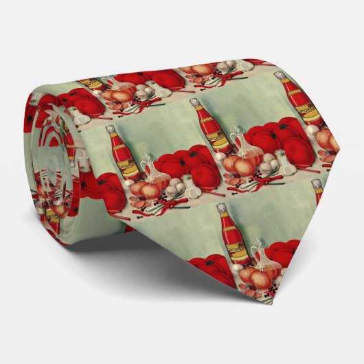 Italiaans voedseltomatenpuin Stropdas (Opgerold)