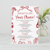 Italiaans Wat staat er op je telefoon Vrijgezellen Kaart (Staand voorkant)