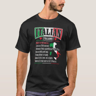 Italiaans woordenboek voor een Italië T-shirt