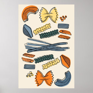 Italiaans zomerpasta Poster