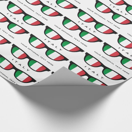 Italiaanse aangepaste tekst- en kleurcadeauomloop  cadeaupapier (Hoek)