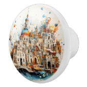 Italiaanse Abstracte architectuur Keramische Knop (Rechts)