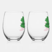 Italiaanse achternaam Custom Flag Kleuren Reunion Wijnglas Zonder Voet (Rechts)