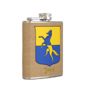 Italiaanse achternaam Greco Heraldic Shield Heupfles (Rechts)