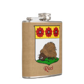 Italiaanse achternaam Ricci Heraldic Shield Heupfles (Rechts)