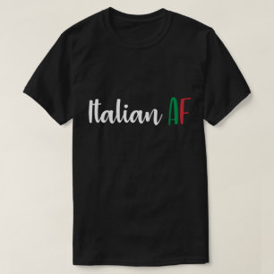 Italiaanse AF Funny Flag van het Italiaanse erfgoe T-shirt