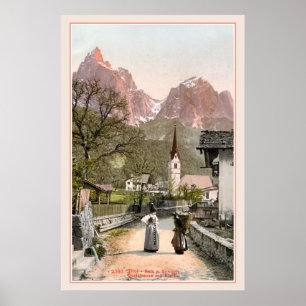  Italiaanse Alpen: Bergdorpje Poster