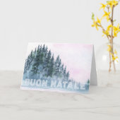 * Italiaanse Alpen Buon Natale Kerst Kaart (Gele Bloem)