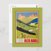  Italiaanse Alpen (Zuid-Tirol) Briefkaart (Voorkant / Achterkant)