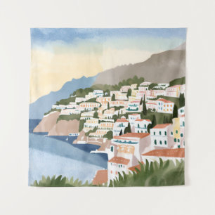 Italiaanse Amalfi kust Italië Middellandse Zee Wandkleed