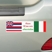 Italiaanse amerikaanse bumpersticker (Op auto)