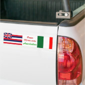 Italiaanse amerikaanse bumpersticker (Op Truck)