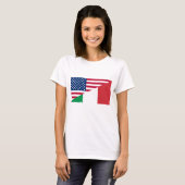 Italiaanse Amerikaanse vlag T-Shirt (Voorkant volledig)