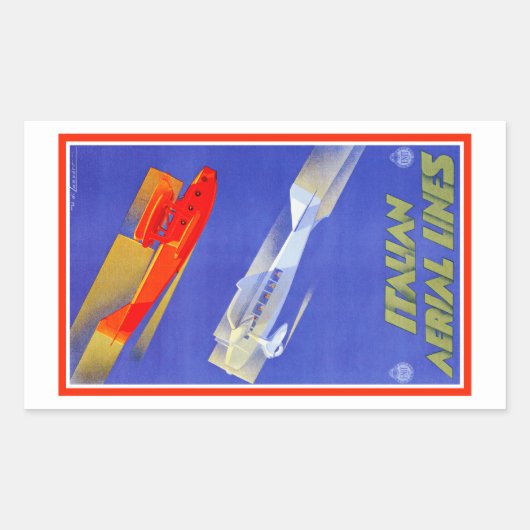 Italiaanse antenne Rechthoekige Sticker (Voorkant)