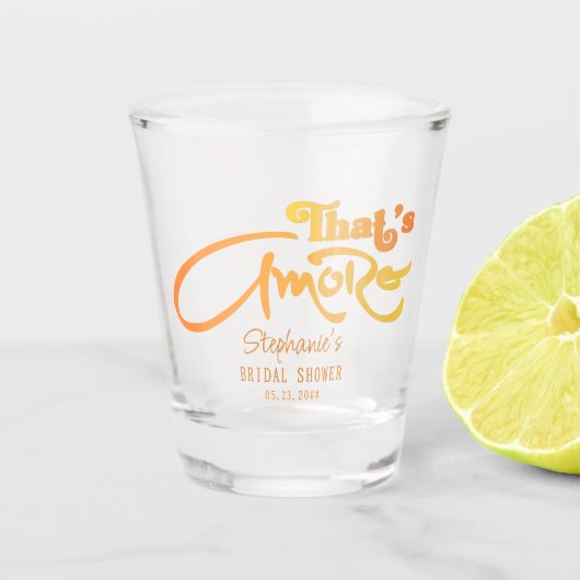 Italiaanse Aperol Cocktail Dat is Liefde Bruidsfee Shot Glas (Voorkant)