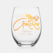 Italiaanse Aperol Cocktail Dat is Liefde Bruiloft  Wijnglas Zonder Voet (Achterkant)