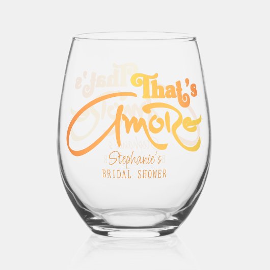 Italiaanse Aperol Cocktail Dat is Liefde Bruiloft Wijnglas Zonder Voet (Achterkant)