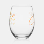 Italiaanse Aperol Cocktail Dat is Liefde Bruiloft  Wijnglas Zonder Voet (Links)