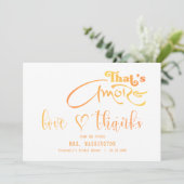 Italiaanse Aperol Cocktail Dat is Liefde Bruiloftf Bedankkaart (Staand voorkant)