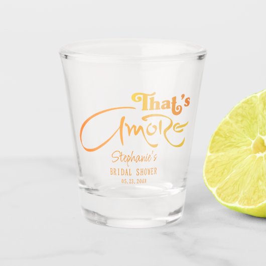 Italiaanse Aperol Cocktail Dat is Liefde Bruiloftf Shot Glas (Voorkant)
