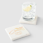 Italiaanse Aperol Cocktail Dat is Liefde Bruiloftf Stenen Onderzetter (Zijkant)