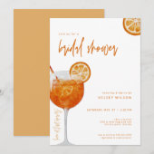 Italiaanse Aperol Spritz Bridal Shower Kaart (Voorkant / Achterkant)