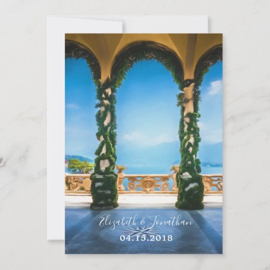 Italiaanse Arches legant plechtige uitnodiging tot (Achterkant)