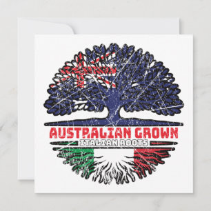 Italiaanse Australische Australische ringbandvlag Kaart