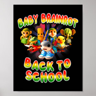 Italiaanse baby-hersenspinsels terug naar school v poster